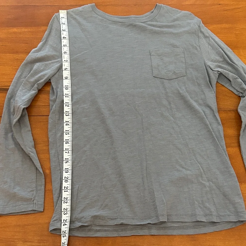 Gap Organic Cotton Gray Long Sleeve Pocket Tee -Boys Size XXL